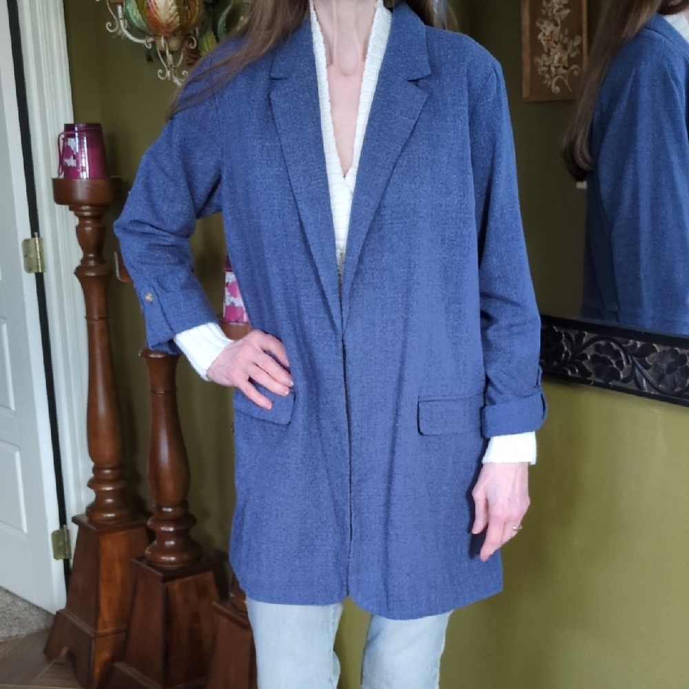J. Jill Lightweight Denim Blue Blazer